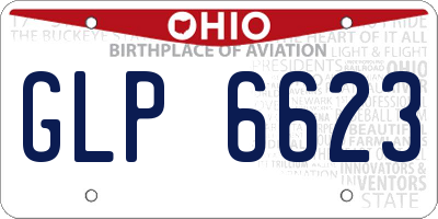 OH license plate GLP6623