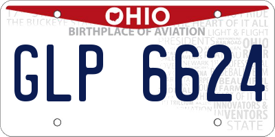OH license plate GLP6624