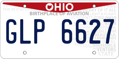 OH license plate GLP6627