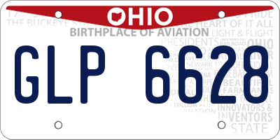 OH license plate GLP6628