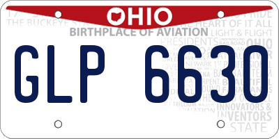 OH license plate GLP6630