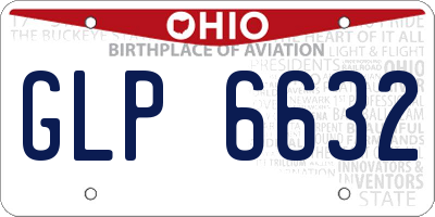 OH license plate GLP6632