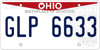 OH license plate GLP6633