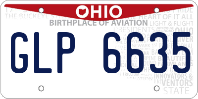 OH license plate GLP6635