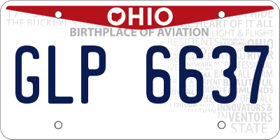 OH license plate GLP6637