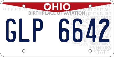 OH license plate GLP6642