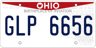 OH license plate GLP6656