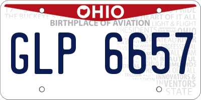 OH license plate GLP6657