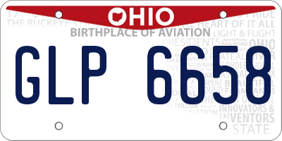 OH license plate GLP6658