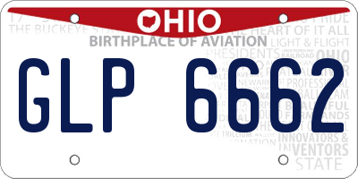 OH license plate GLP6662
