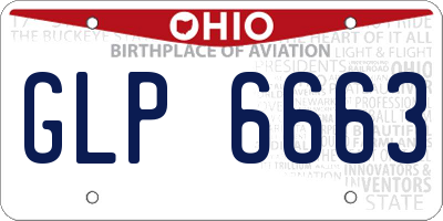 OH license plate GLP6663