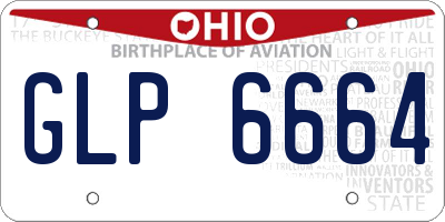 OH license plate GLP6664