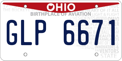 OH license plate GLP6671