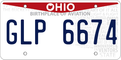 OH license plate GLP6674
