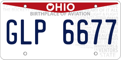OH license plate GLP6677