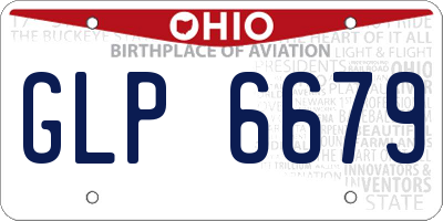 OH license plate GLP6679