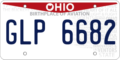 OH license plate GLP6682