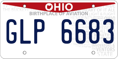 OH license plate GLP6683