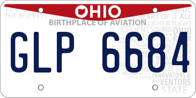 OH license plate GLP6684