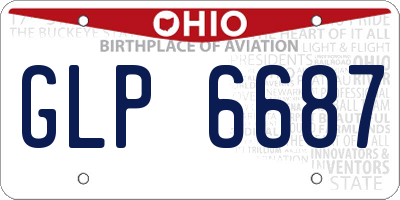 OH license plate GLP6687