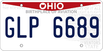 OH license plate GLP6689