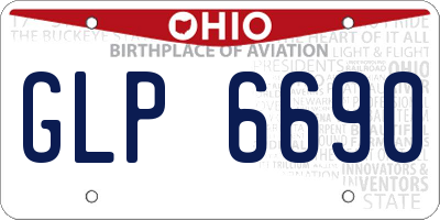 OH license plate GLP6690
