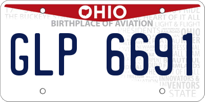 OH license plate GLP6691