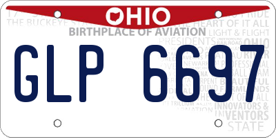 OH license plate GLP6697