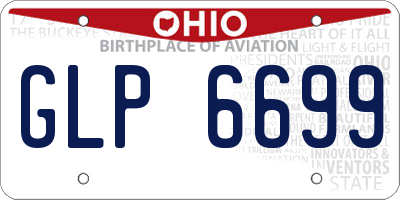OH license plate GLP6699