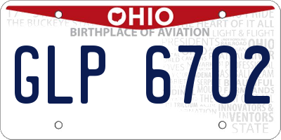 OH license plate GLP6702