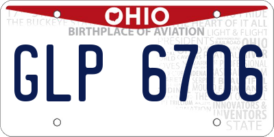 OH license plate GLP6706