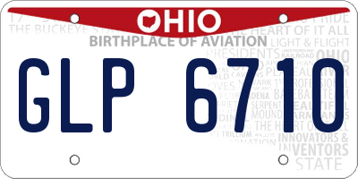 OH license plate GLP6710