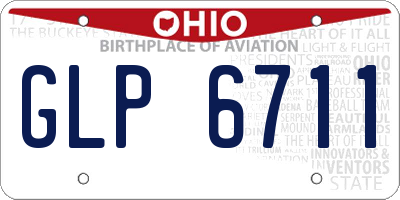 OH license plate GLP6711