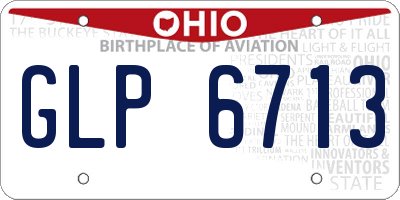 OH license plate GLP6713