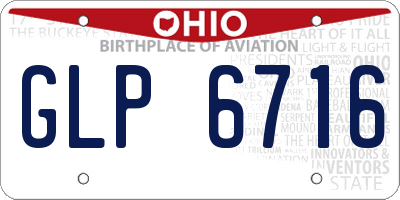 OH license plate GLP6716