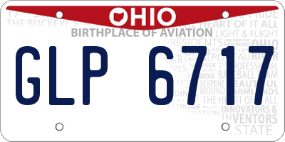 OH license plate GLP6717