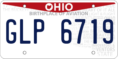 OH license plate GLP6719