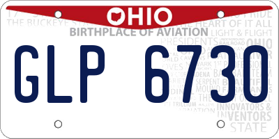 OH license plate GLP6730