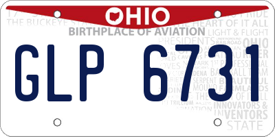 OH license plate GLP6731