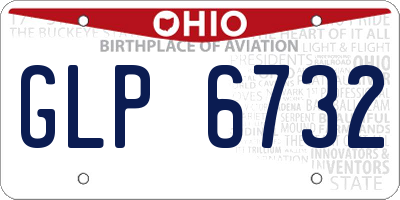OH license plate GLP6732