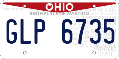 OH license plate GLP6735