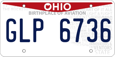 OH license plate GLP6736