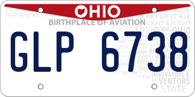 OH license plate GLP6738