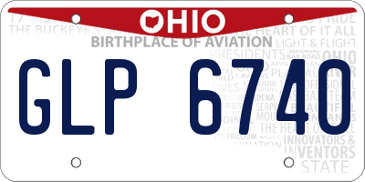OH license plate GLP6740