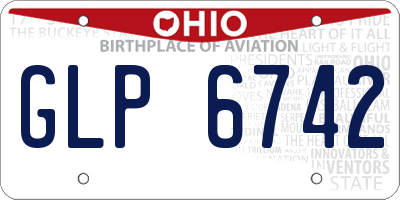 OH license plate GLP6742
