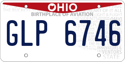 OH license plate GLP6746