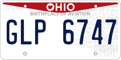 OH license plate GLP6747