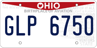 OH license plate GLP6750