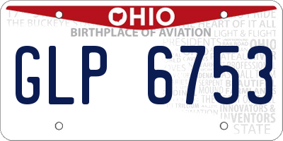 OH license plate GLP6753