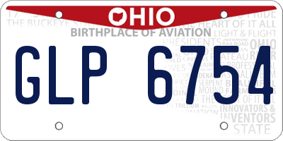 OH license plate GLP6754